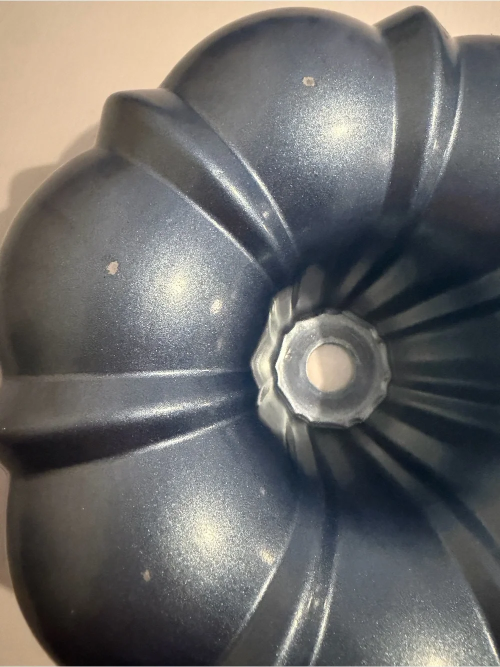 Vintage Nordic Ware Bundt Pan Blue Stamped Aluminum Cake Mold 8.5